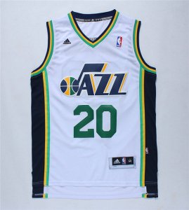 Maillot De Basket Utah Jazz Gordon Hayward 20 Tissus Sportif Fans Edition Blanc